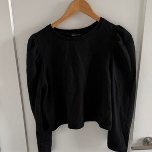 Zara Women's Black Long Sleeve Top